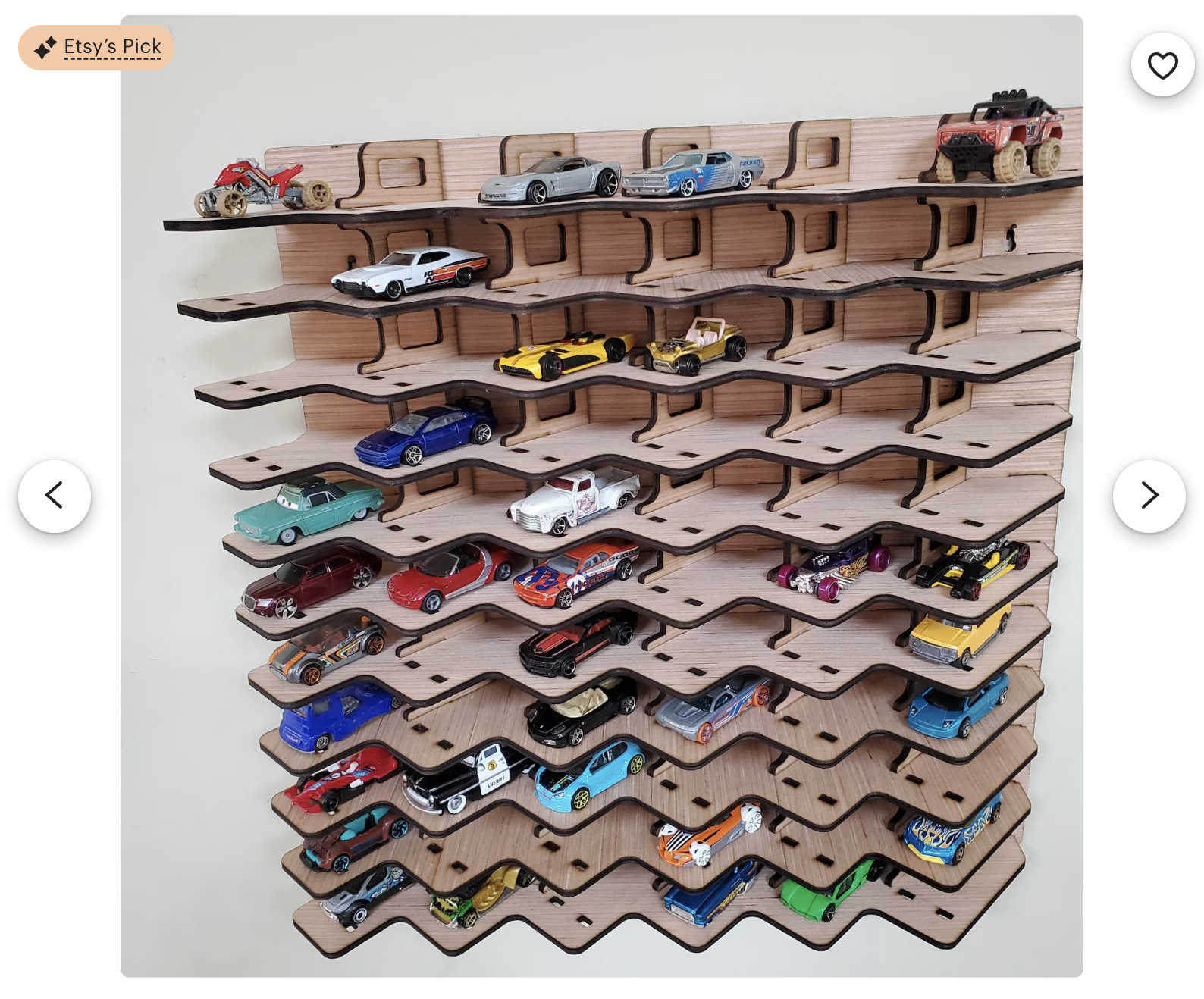 Cool Diagonal shelf holds 66 die cast cars